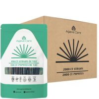 Agave Care | 985 Black Agave Wrapped Straws